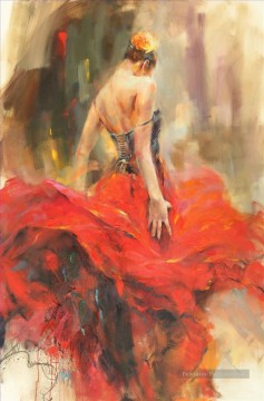 Belle fille Dancer AR 05 Impressionist Peinture à l'huile